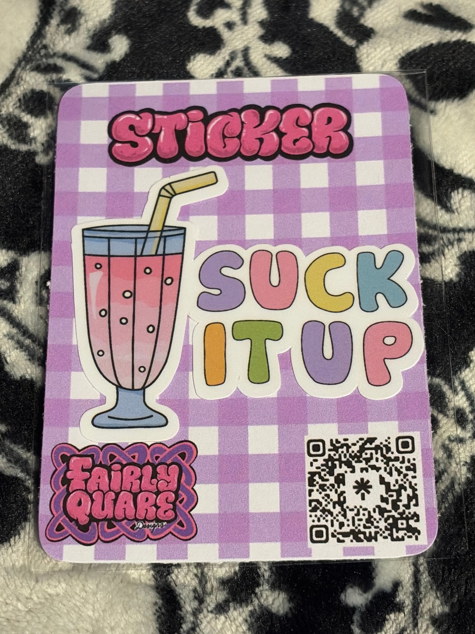 Suck it Up Sticker - Fairly Quare Designs
