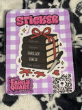 Thriller Book Stack Sticker - Fairly Quare Designs