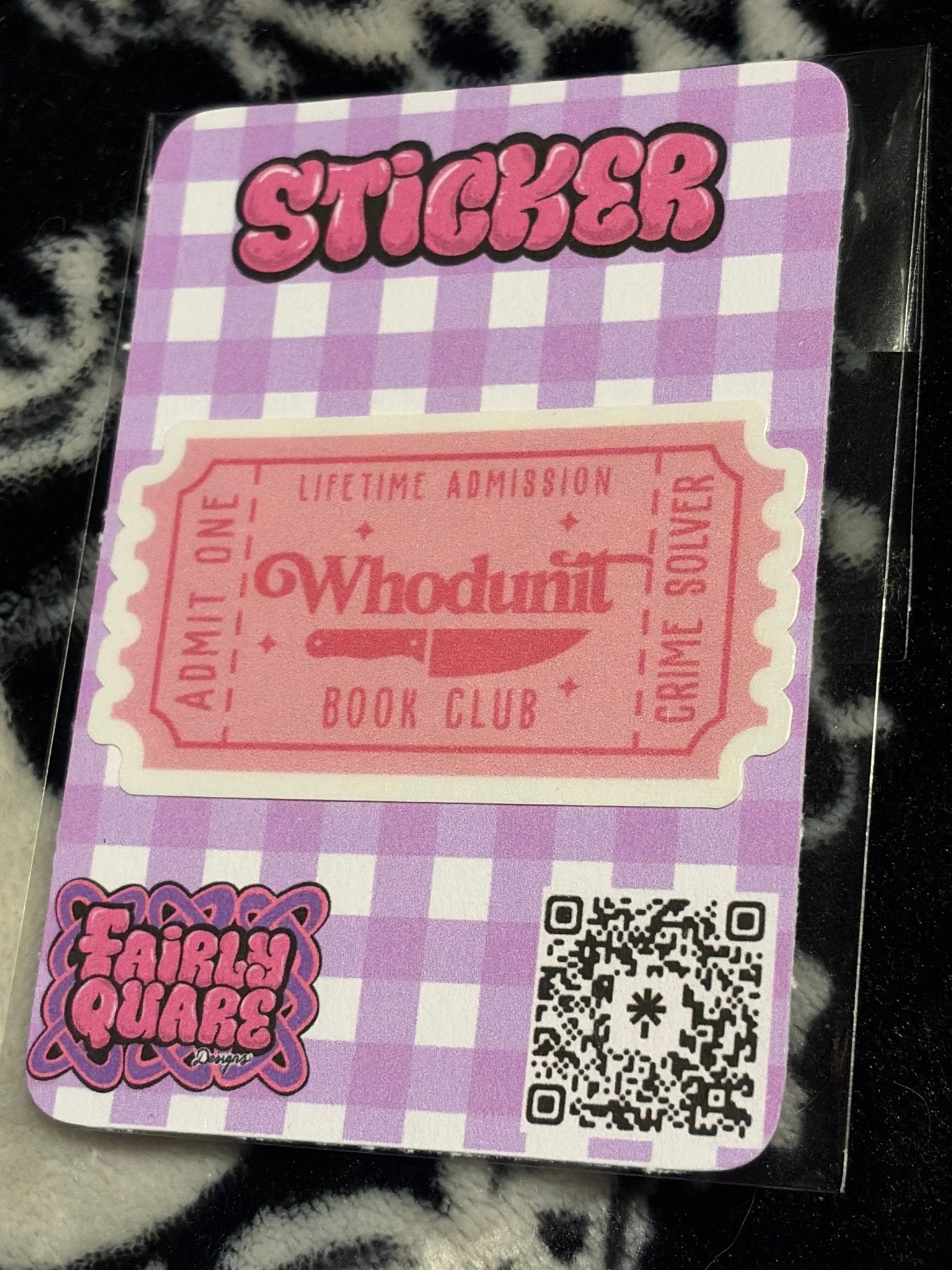 Whodunnit Sticker - Fairly Quare Designs