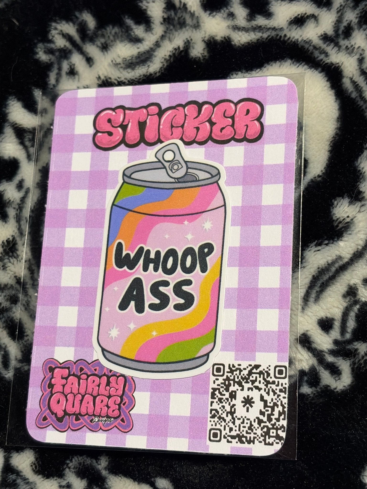 Whoop Ass Sticker - Fairly Quare Designs